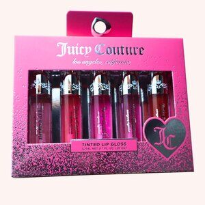 NEW Juicy Couture 6-Pcs Tinted Lip Gloss Set Gift Pack Moisturizing Sheer Shine